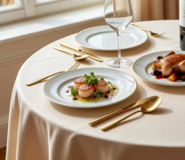 Elegánsan tálalt prémium éttermi fogások tányéron